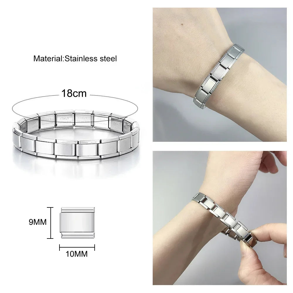 Stainless Steel Carving Bracelet  Material: Stainless steel  Size: 17.5 centimeters long  Color: Steel