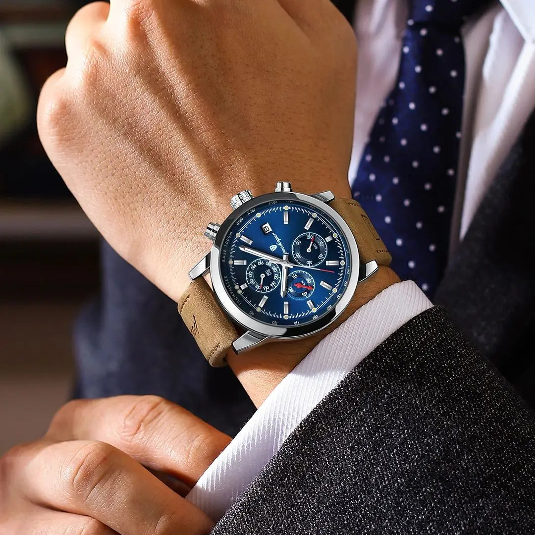 Luxury Man Watch Waterproof Luminous Chronograph , Men's Quartz Watches