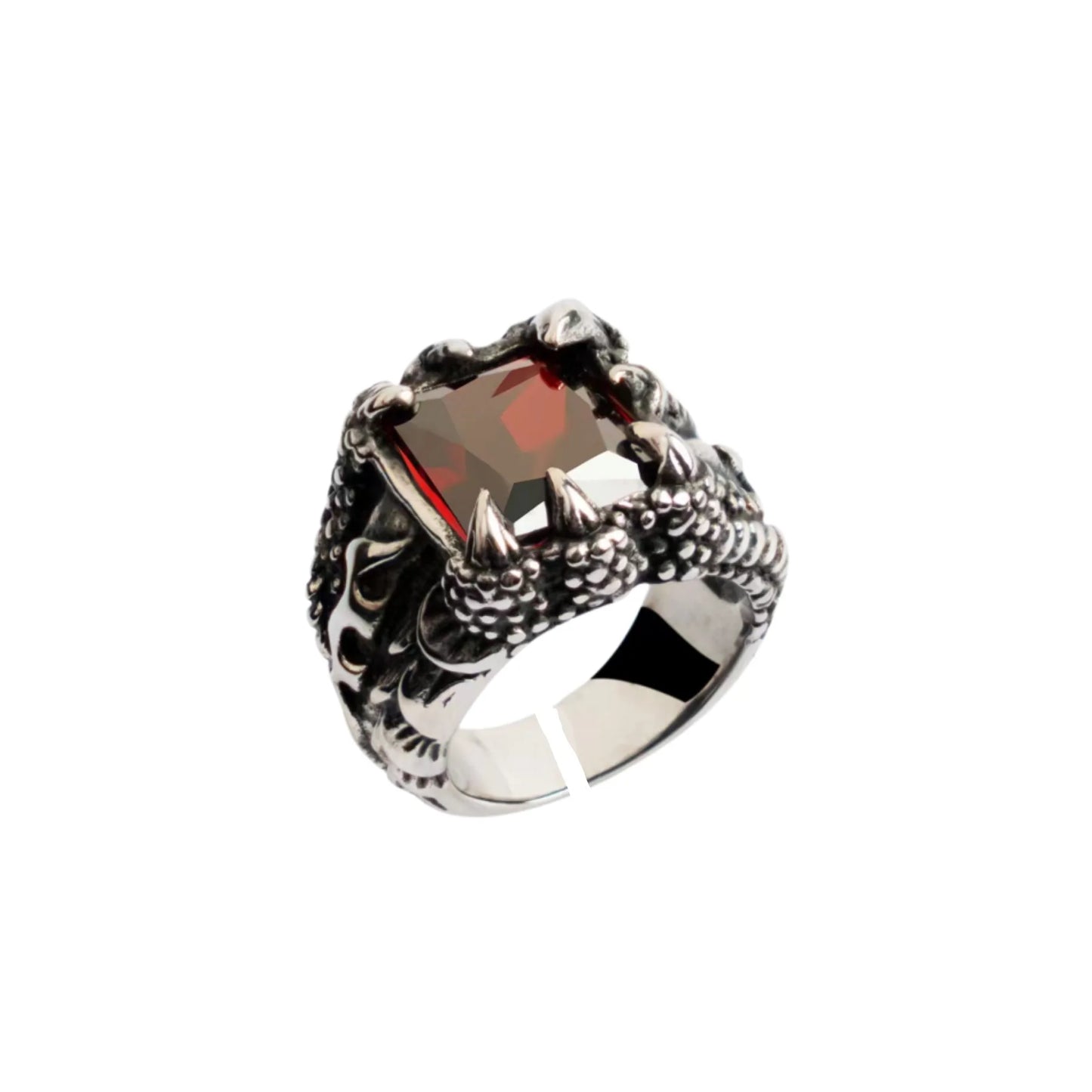 Red Crystal Dragon  Men Ring
