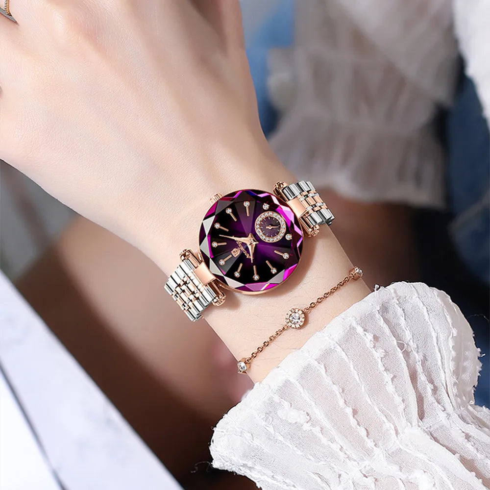 Luxury Elegant Ladies Wristwatch Waterproof Stainless Steel Watch for Woman