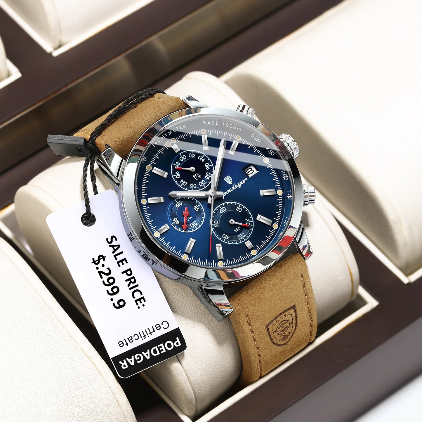Luxury Man Watch Waterproof Luminous Chronograph , Men's Quartz Watches