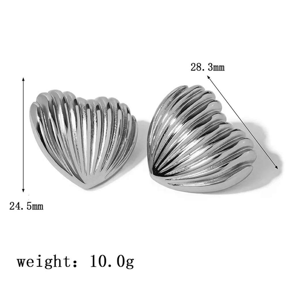 Gold Color Stainless Steel  Earring Simple Titanium Steel Earrings For Women